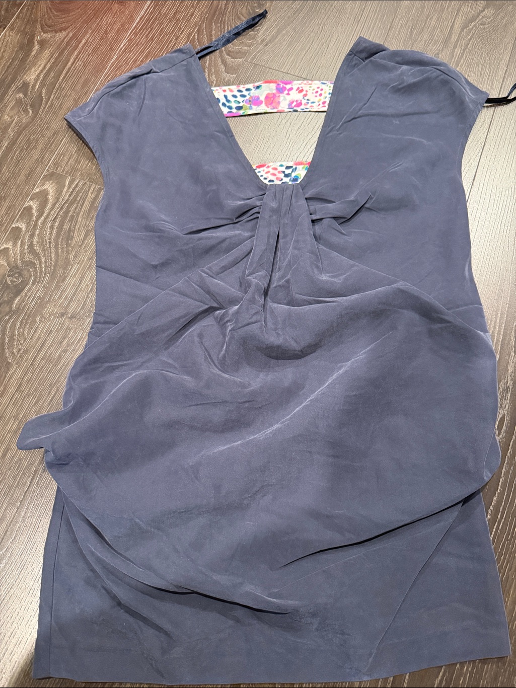 Rachel Rachel Roy Navy Sleeveless V-Neck Twist Front Dress
